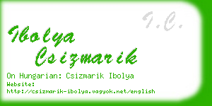 ibolya csizmarik business card